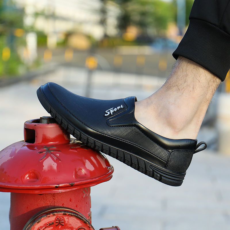 Giày Bốt Cao Su Mềm Cổ Thấp Chống Trượt / Thấm Nước / Mài Mòn Thời Trang Xuân Thu Cho Nam | BigBuy360 - bigbuy360.vn