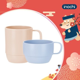 Cốc Nước Inochi: Cao & Thấp - Nhựa PP Nguyên Sinh, Kháng Khuẩn, Thiết Kế Nhật Bản