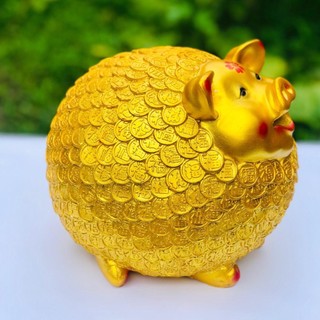 Heo đất/lợn đất nhím tiền vàng | ống tiết kiệm tiền | kèm ảnh thật