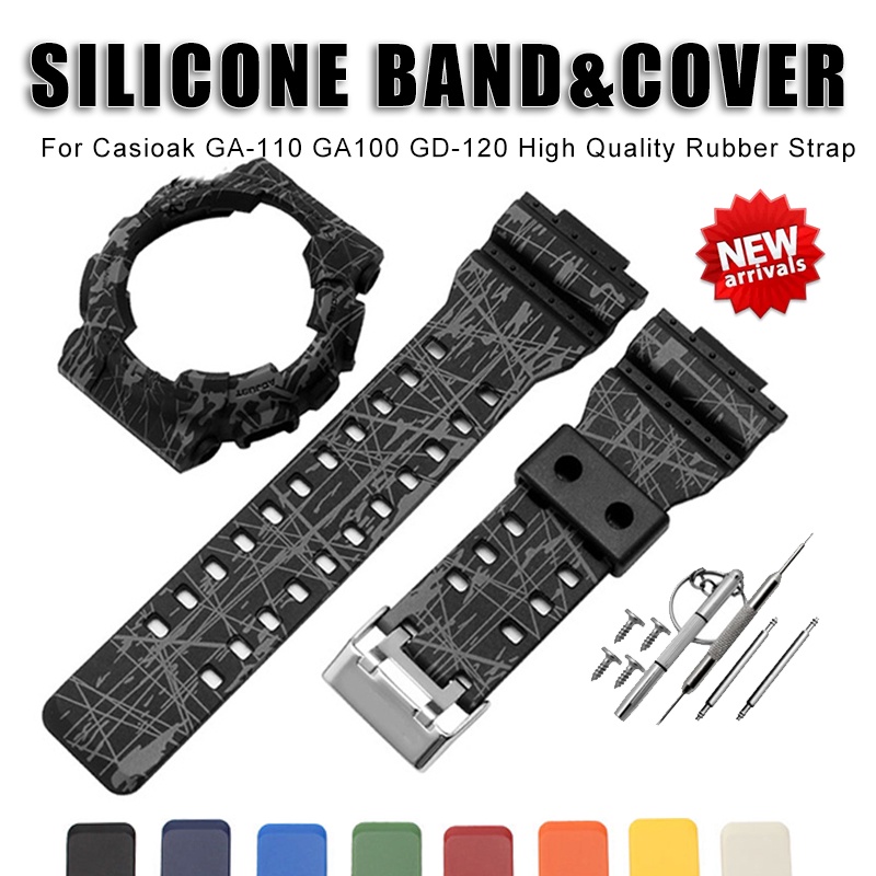Dây Đeo Đồng Hồ Bằng Silicone Kèm Hộp Đựng Cho G-SHOCK GA-110 GA100 GA120 GA-140 GD-120 / 100 / 110 
