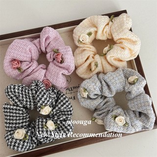 Dây cột tóc bằng vải hoa phong cách retro đơn giản phong cách pháp cho nữ