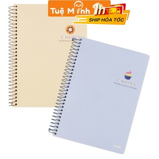 Vở note cornell B5 200 trang Klong MS 588 bìa nhựa lò xo CNotes sổ Dot grid và caro 6x6 mm