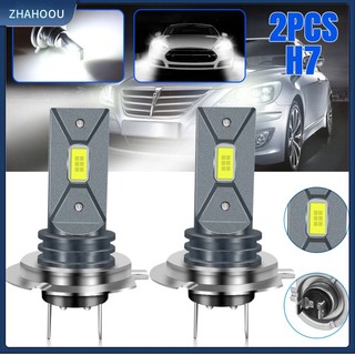 Bộ 2 đèn pha led h7 160w 20000lm siêu sáng 6000k ánh sáng trắng chất lượng cao cho xe hơi