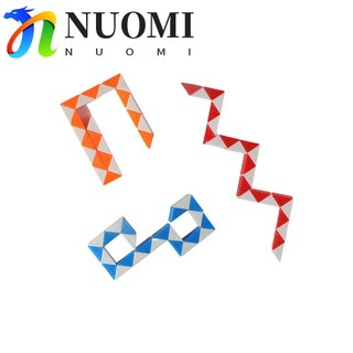 Nuomi Magic Snake Cube, Thước rắn ma thuật 24 tốc độ có thể tháo rời, Khối lập phương có thể biến hình Hình dạng đặc biệt 3D Magic Snake Ruler Puzzle Kids / Children / Toddler
