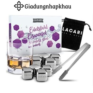 Đá inox lacari, đá vĩnh cửu, đá không tan trong nước, đá ướp lạnh, 8 viên, nhập đức, giadungnhapkhau19