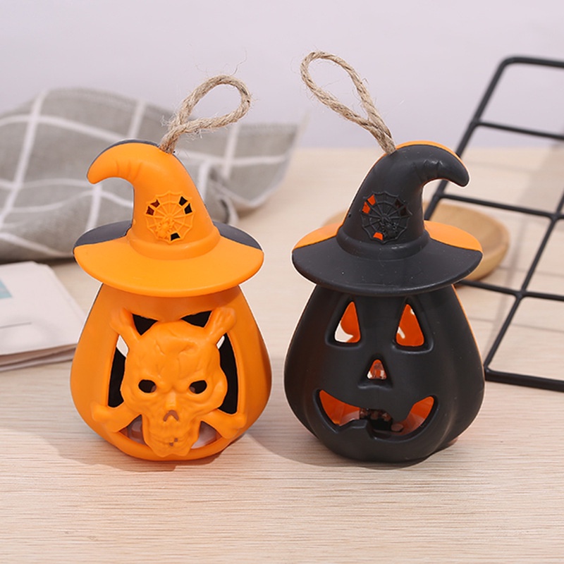 Đèn Lồng led Hình Trái Bí Ngô / Lâu Đài Bí Ngô Trang Trí halloween
