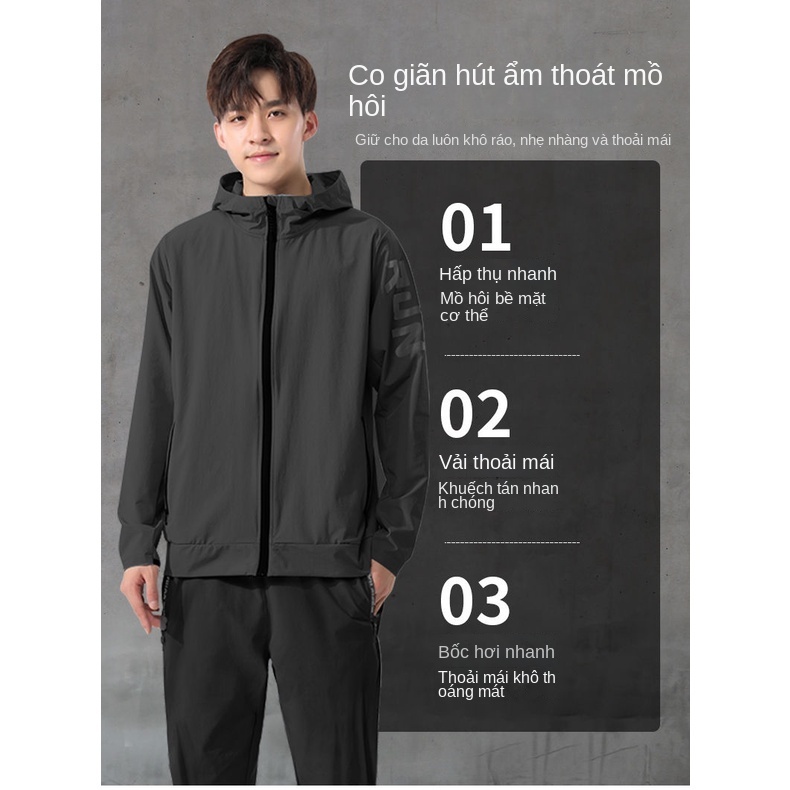 Áo Khoác Thể Thao Chống Mưa Chống Gió Mùa Thu Mau Khô Cho Nam