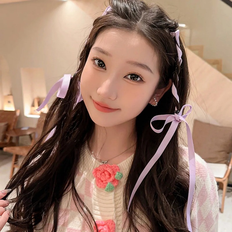 Dây Buộc Tóc Ruy Băng Thắt Nơ Dài 2m Thời Trang Hàn Quốc Cho Nữ