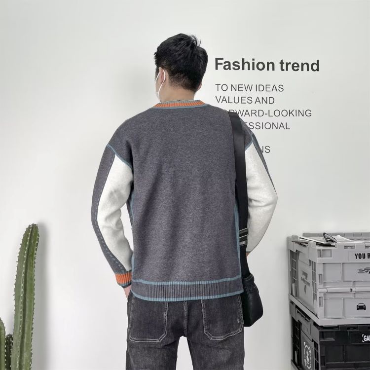 Áo Khoác cardigan Dệt Kim Phong Cách hong kong Thời Trang Xuân Thu 2023 Mới Cho Nam