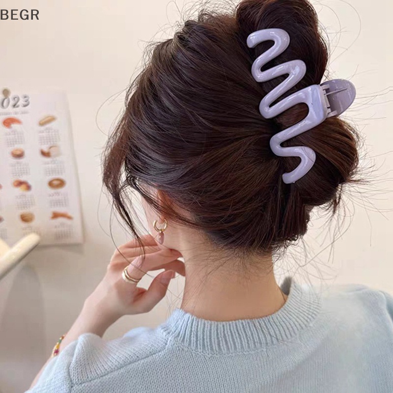 Kẹp Tóc Dạng Lượn Sóng Màu Kem dopamine Cho Nữ vn