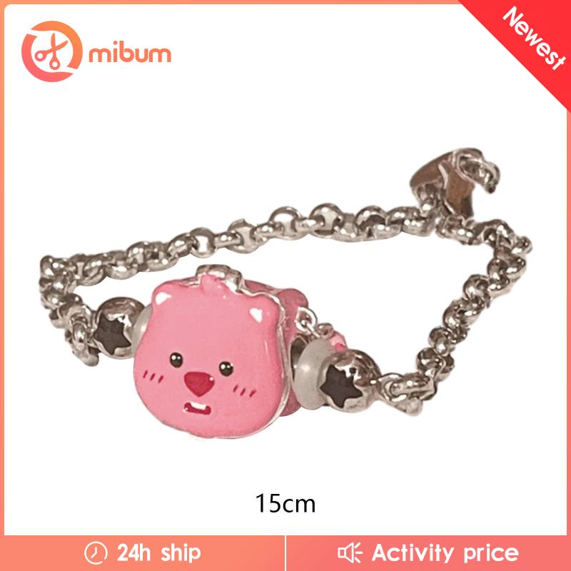Dễ Thương Vòng Đeo Tay Màu Hồng Nhẹ Nhàng Hình ruki loopy Đáng Yêu Thời Trang Cho Nữ