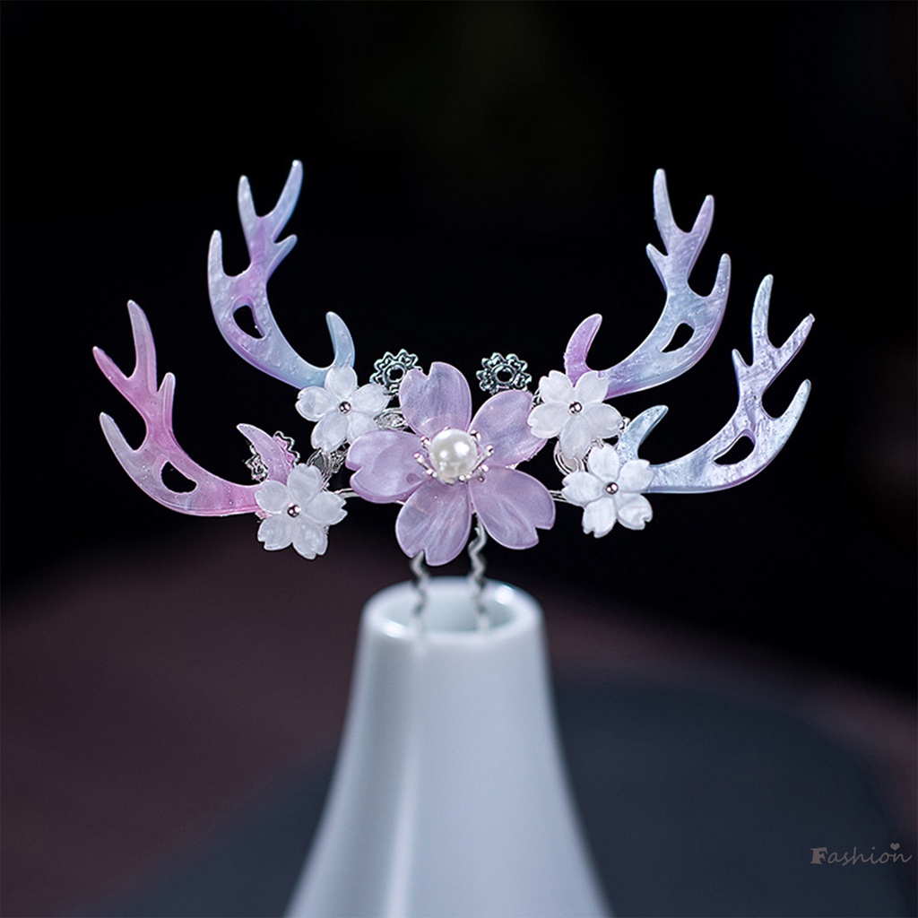 Cặp Kẹp Tóc Đuôi Cá Đính Hạt Phối Tua Rua acetic acid Cho Nữ