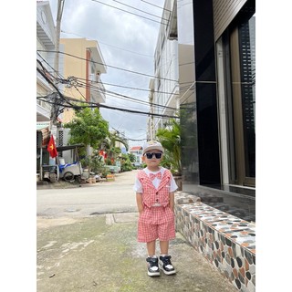[size 13kg-18kg ] Set bộ gile công tử bé trai