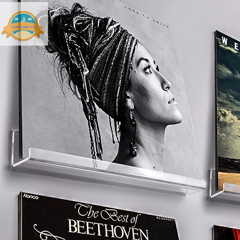 Giá Đỡ Đĩa Than Treo Tường Bằng acrylic Trong Suốt Trưng Bày Hàng Ngày lp vn