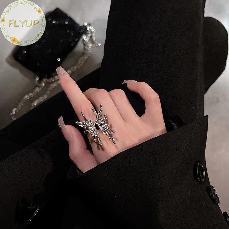 Flyup Nhẫn Hở Hình Bướm Phong Cách gothic Thời Trang Cho Nữ vn