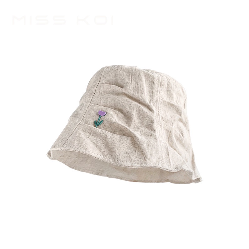 Misskoi  Mũ Tai Bèo cotton Lanh Thiết Kế Nhỏ Nhắn Phong Cách Nhật Bản Chống Nắng Mùa Hè Dễ Phối Đồ Cho Nữ