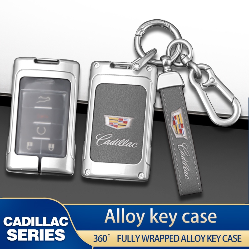 Hợp Kim Kẽm Da Ô Tô Từ Xa Chìa Khóa Bao Đựng Móc Khóa Phụ Kiện Cho Cadillac Srx 2014 Seville Sls Xts Escalade Cts