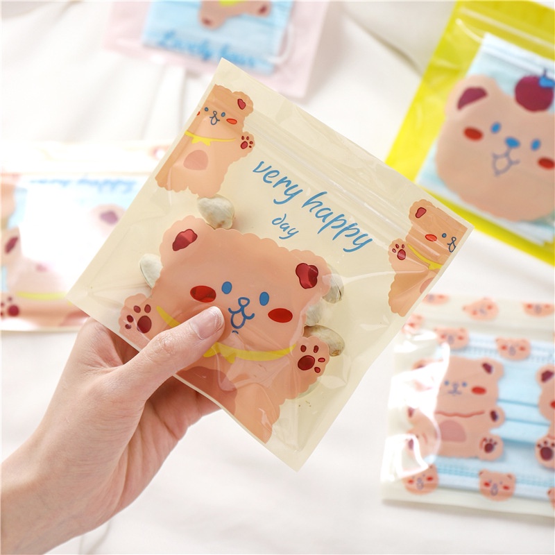 Hoạt Hình Túi Nhựa Đựng Kẹo Hình Gấu Dễ Thương
