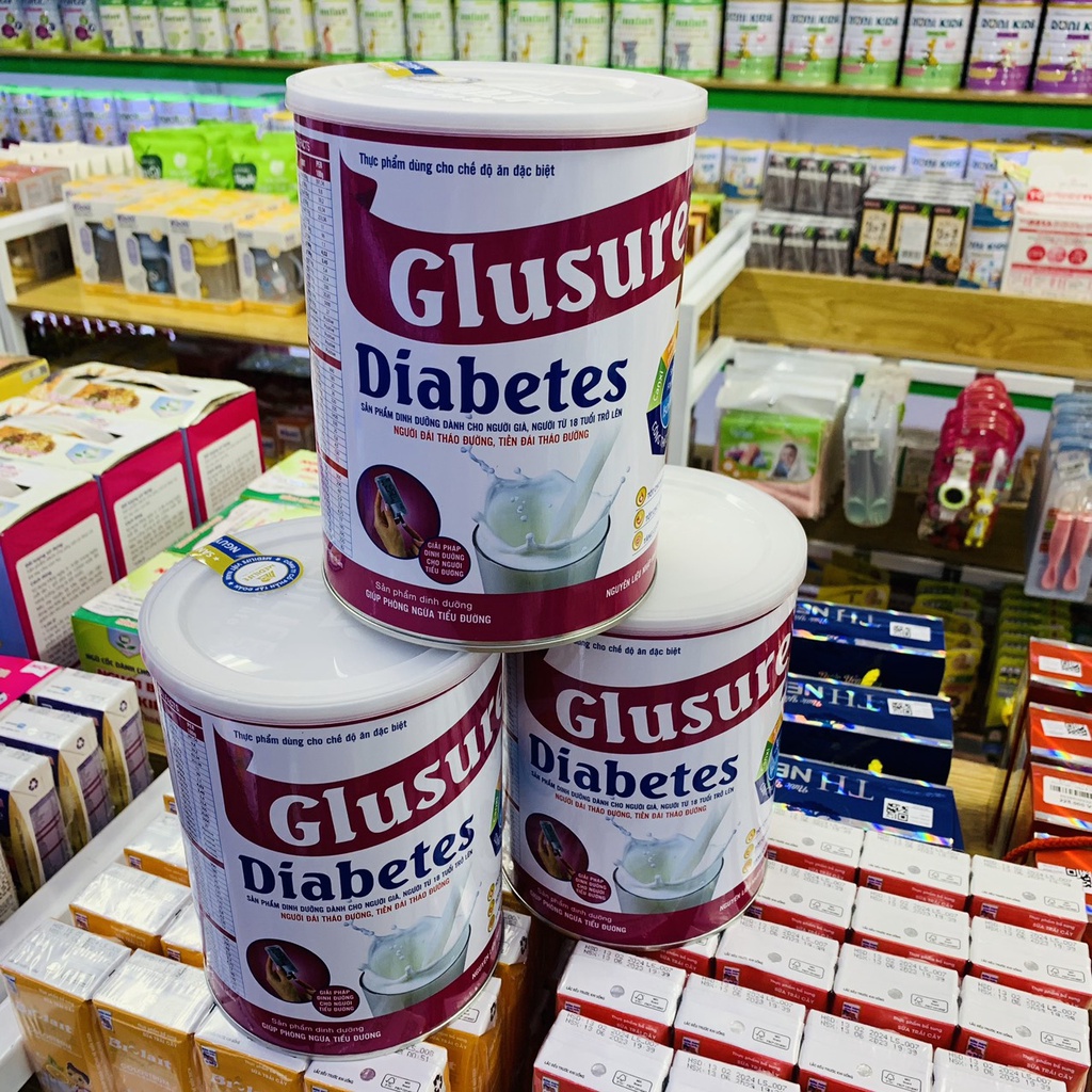 SỮA TIỂU ĐƯỜNG GLUSURE DIABETES 900G TĂNG CƯỜNG SỨC ĐỀ KHÁNG, TỐT CHO HỆ TIM MẠCH