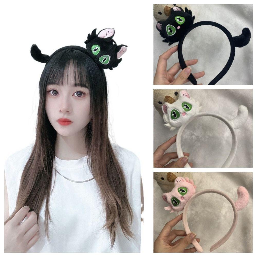 Băng Đô Cài Tóc Vải Lông Hình Mèo Hoạt Hình Sáng Tạo Phong Cách Hàn Quốc Dành Cho Bạn Nữ Chụp Ảnh