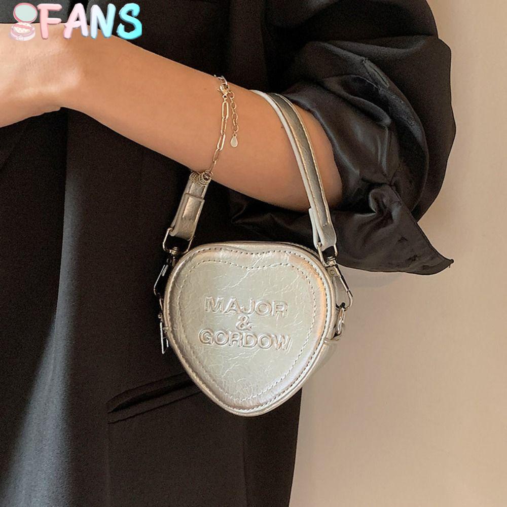 Túi Đeo Chéo Vai mini Bằng Da pu Hình Trái Tim Thời Trang Dành Cho Nữ