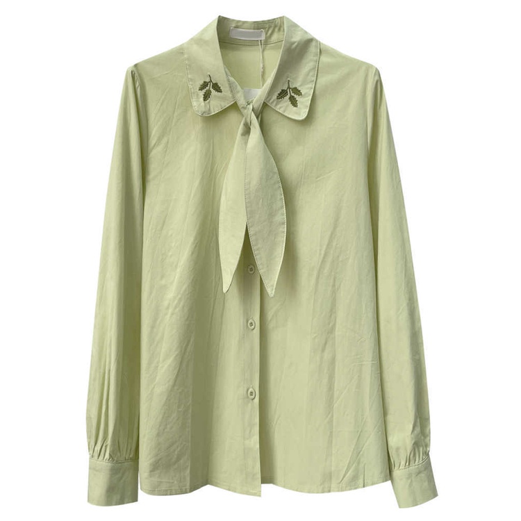 Áo Sơ Mi Trắng Thêu Họa Tiết Phong Cách Pháp Thời Trang Mùa Xuân Mới 2023 Cho Nữ