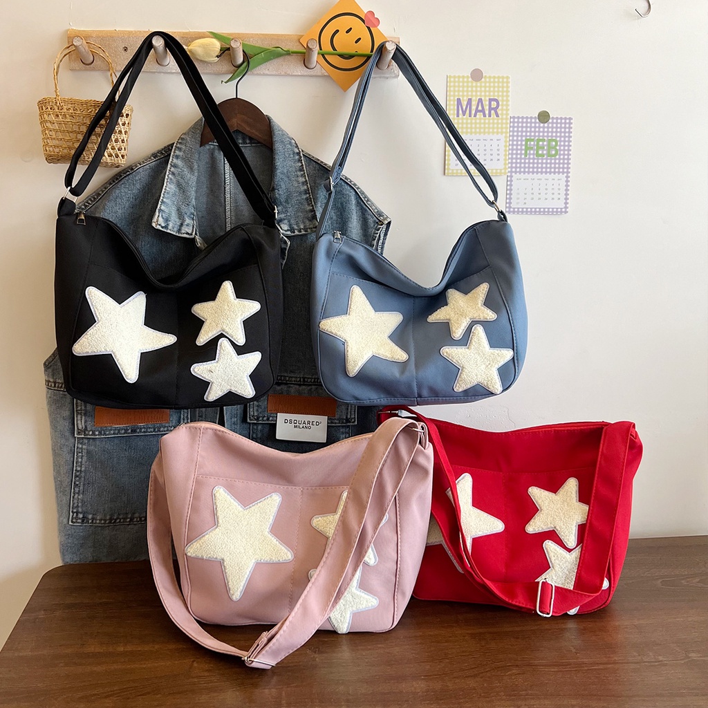 Deere Túi Đeo Chéo Vai dopamine y2k Vải canvas Nhật Hàn Đa Năng Thời Trang Cho Nữ