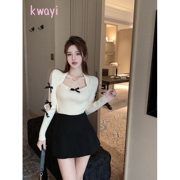 Kwayi Áo Len áo khoác cardigan áo cardigan Thời trang hàn quốc WMY2390HXW 36Z230909