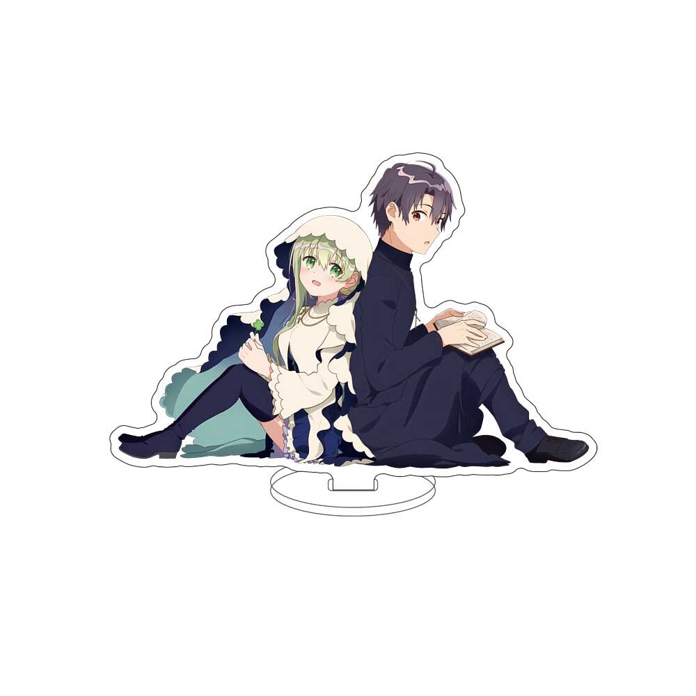 Mô hình Standee The White Holy Woman and The Black Priest Lawrence Cecilia Figure decor góc học tập để bàn 15cm