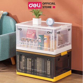  Hộp Đựng Đồ Có Bánh Xe Cỡ Lớn 28L/55L/86L DELI Dễ Dàng Xếp Chồng Tháo Lắp, Thùng Đồ Chơi