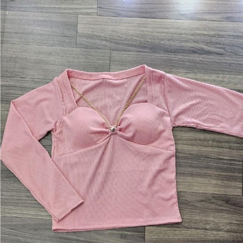 Áo tay dài xích  có mút vải tăm gân