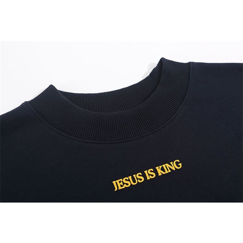 Áo Sweater Tay Dài Cổ Tròn In Hình Chúa jesus Sơn Dầu Thời Trang Cho Cặp Đôi