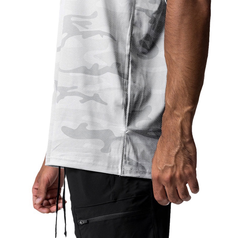 Áo Thun Thể Thao Tay Ngắn Phối Lưới Cỡ Lớn Thời Trang Mới Cho Nam