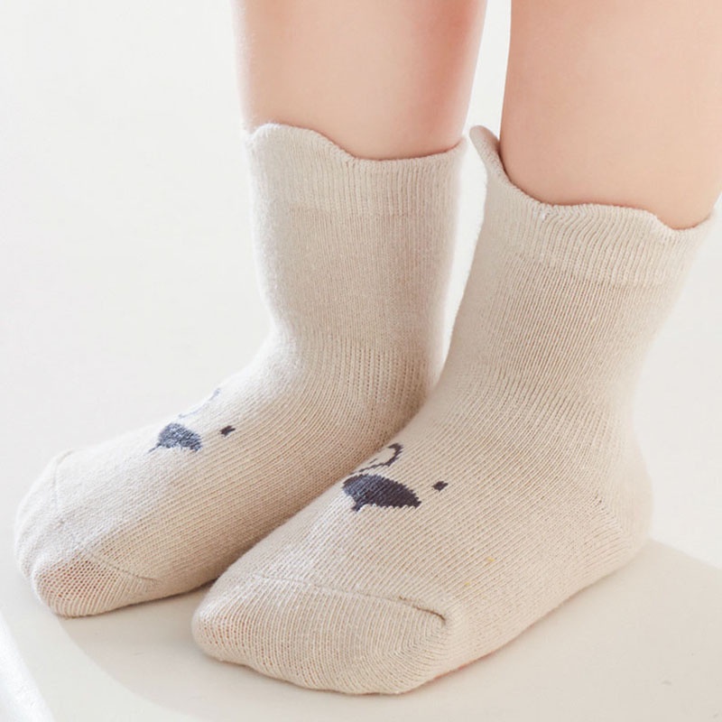 Vớ cotton Mềm Thoáng Khí Chống Trượt Co Giãn In Họa Tiết Hoạt Hình Dễ Thương Cho Bé