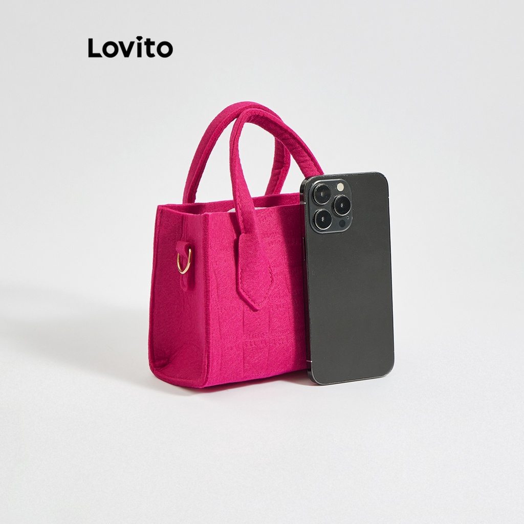 Túi đeo vai nhỏ Lovito cơ bản màu trơn thường ngày cho nữ L63AD300