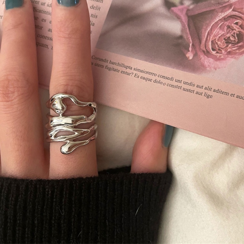 Nhẫn Hình Trái Tim Đính Đá zircon Phong Cách gothic punk Cổ Điển Cho Nữ je