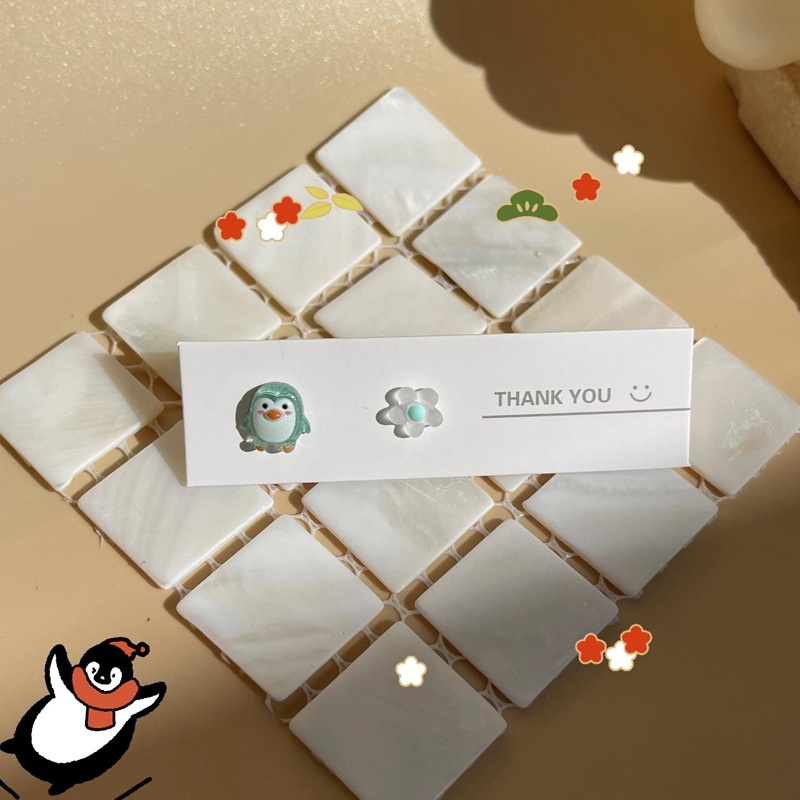 Bông Tai Hoạt Hình Gấu Thỏ Chim Cánh Cụt Cho Nữ