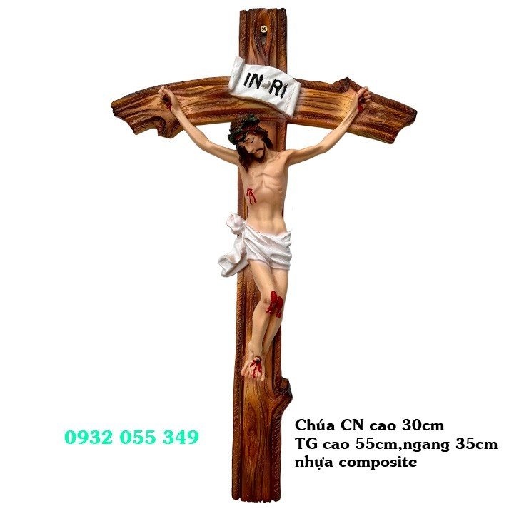 Bộ bàn thờ Công Giáo - Kệ liên gỗ sồi - tượng cao 40cm -bàn thờ treo tường đẹp