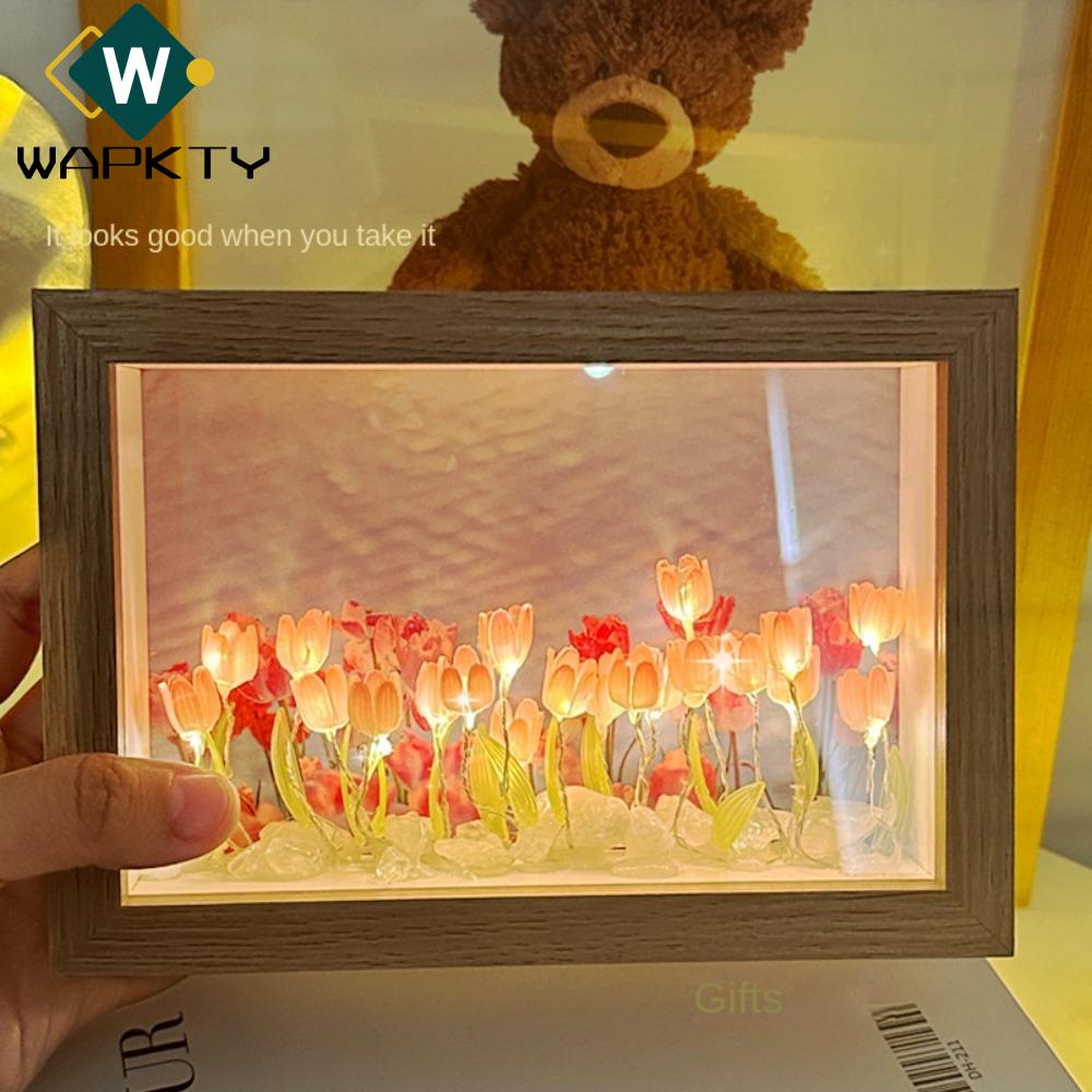 WAPKTY Đèn Ngủ Hình Hoa tulip diy Sáng Tạo Dùng Trang Trí Phòng Ngủ