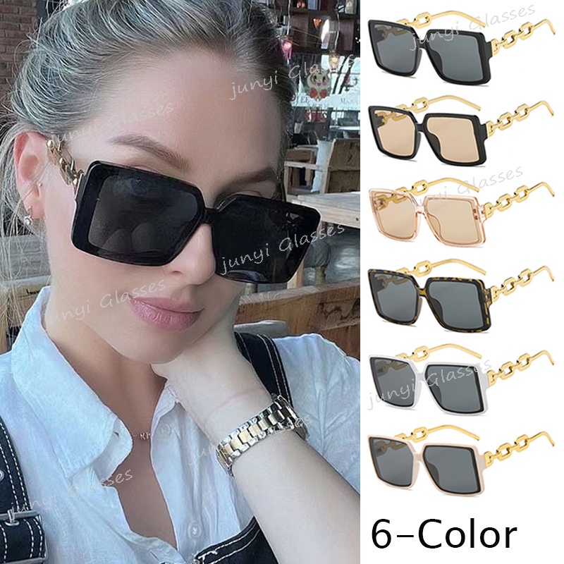 Kính Mát Gọng Vuông Lớn Chất Lượng Cao 100% Chống Tia uv Thời Trang Cho Nữ