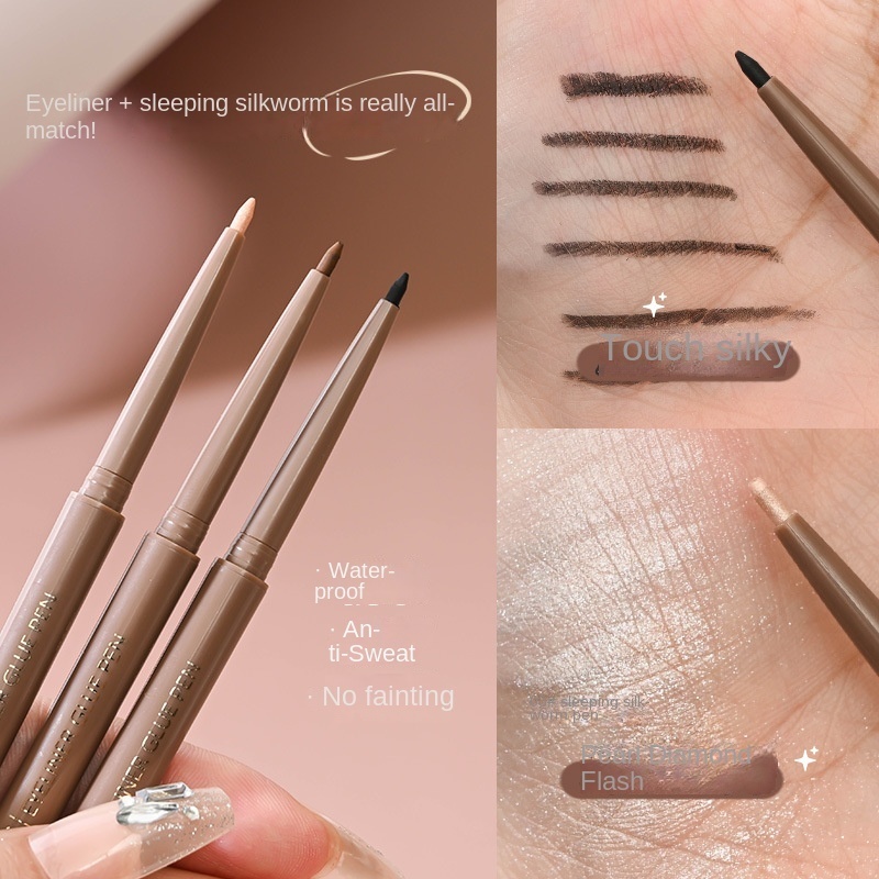 Bút Kẻ Mắt Màu Lì Ánh Ngọc Trai Bắt Sáng Không Thấm Nước Lâu Trôi