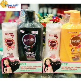 Chai Dầu Gội SUNSILK 650g Tặng Chai dầu gội 140g