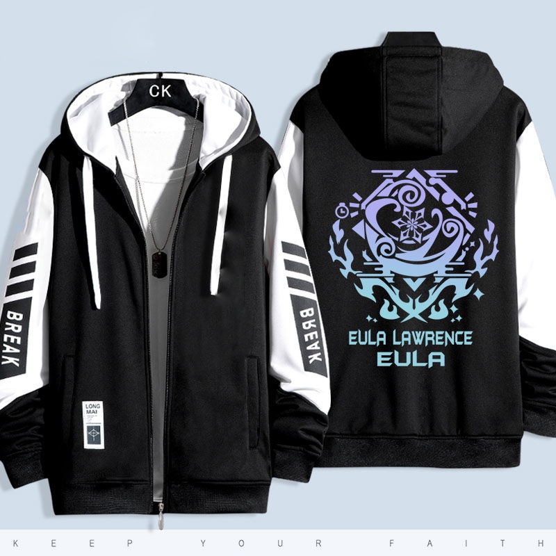 Genshin Áo Khoác sweater unisex eulat kamizato ayaka Ấn Tượng Mùa Thu Đông rsab
