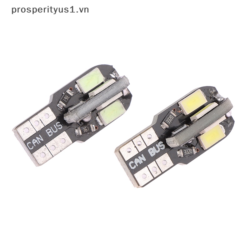 1  Set 2 Bóng Đèn led t10 canbus 5630 8smd 12v 8000k Ánh Sáng Trắng Dành Cho Ô Tô