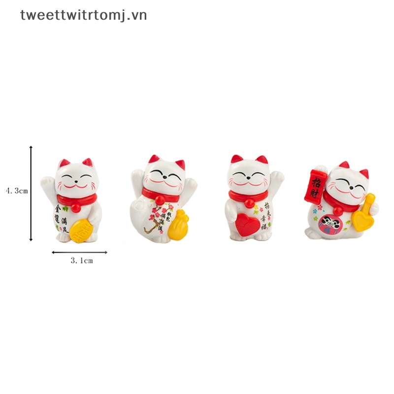 Mô Hình Mèo May Mắn mini Trang Trí Nhà Cửa vn