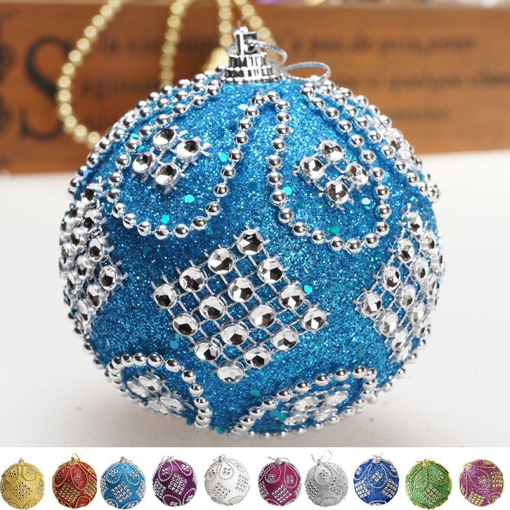 Wadees Quả Cầu Kim Cương Giả Lấp Lánh Bằng Xốp 8cm Trang Trí Cây Thông Giáng Sinh