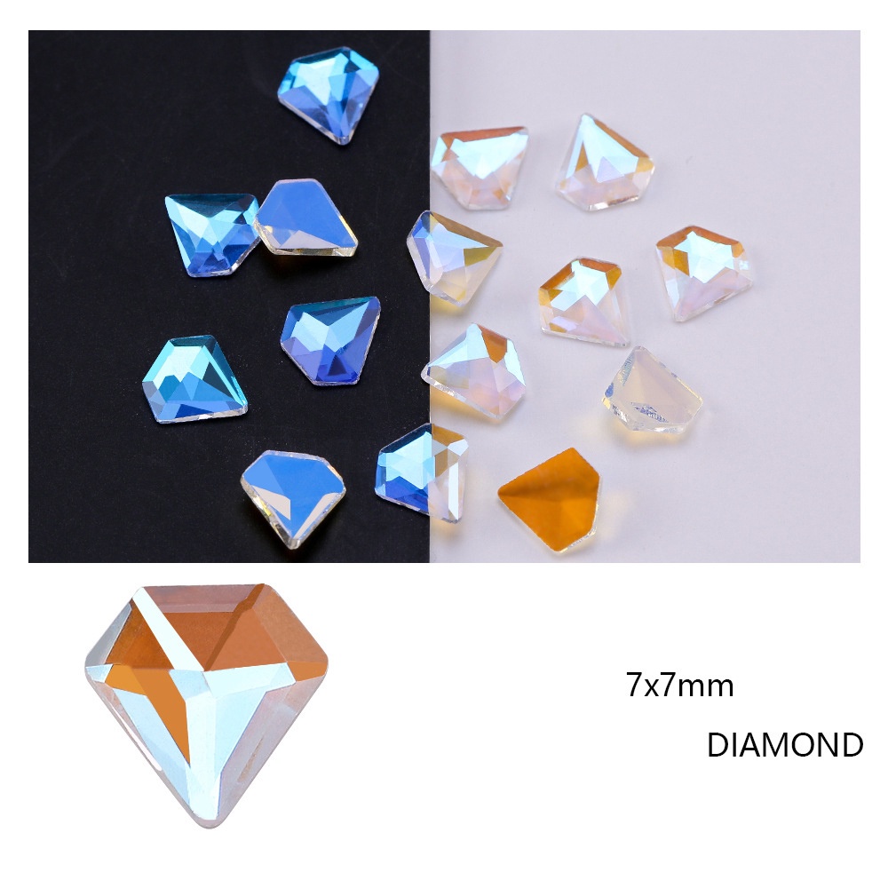 1 Hộp Đá Pha Lê Trong Suốt Hình Hoa Tuyết / Trái Tim / Bướm Trang Trí Móng Tay Nghệ Thuật diy