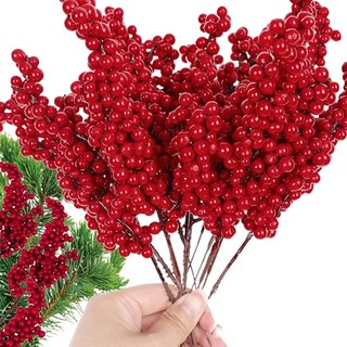 Cây thông giả mini bằng xốp màu đỏ để bàn trang trí tiệc năm mới / tiệc tùng diy