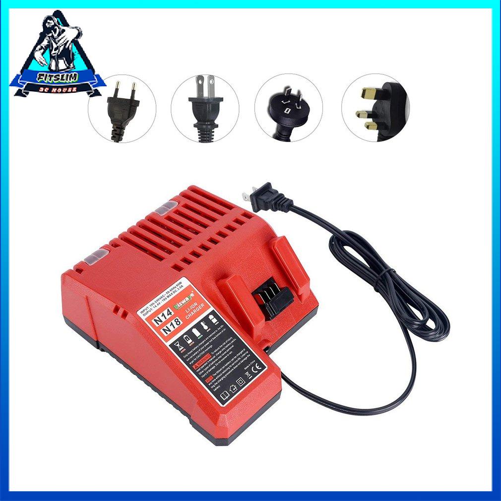14V 18V Power Tool Lithium Battery Charger Replacement For Milwaukee M18