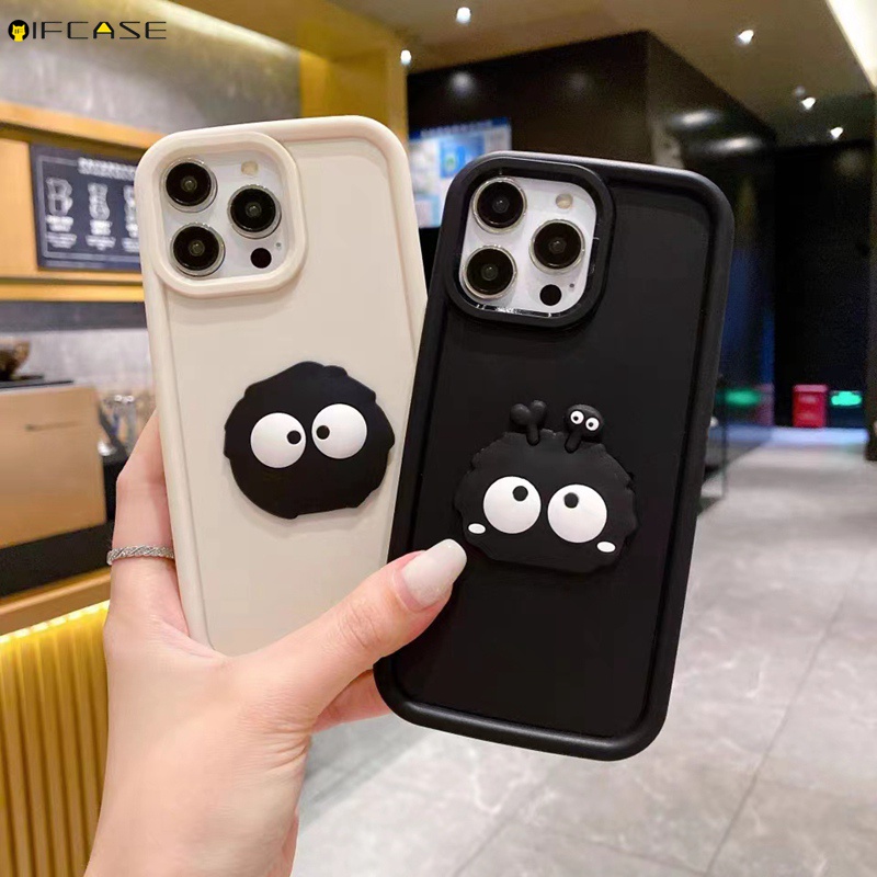 Ốp Điện Thoại Mềm Màu Trắng Đen Hình Bùi Nhùi 3d Cho oppo reno 7 5 pro lite 7z 6 4 se 5z 4z 5g r17 r15 f11